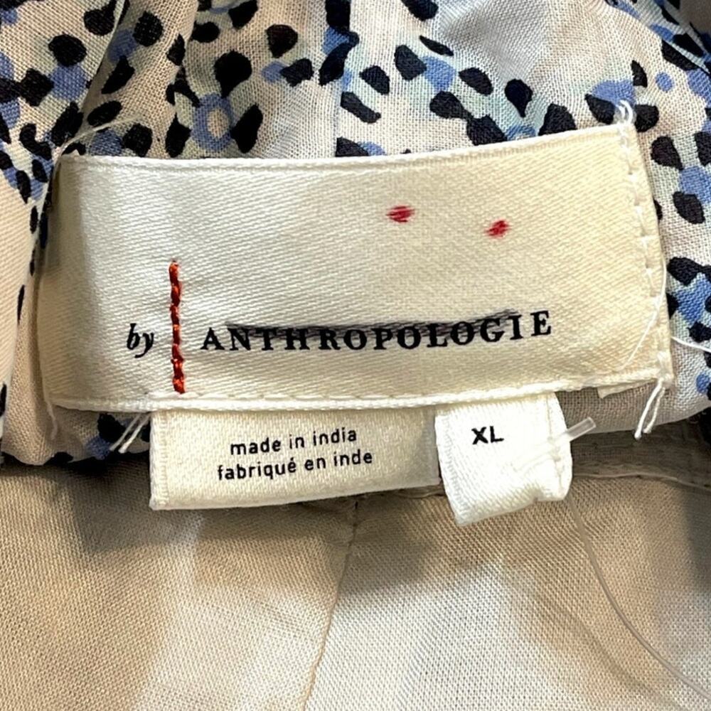 Anthropologie V-Neck Plunge Tunic Mini Dress Womens Size XL Blue White Black NWT - Picture 10 of 14